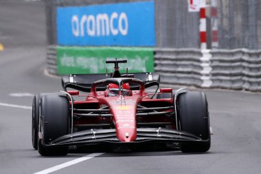 Monte-Carlo (Monako) - 26-29 Mayıs 2022 - Monako F1 Grand Prix 'si sırasında Scuderia Ferrari' den Charles Leclerc  