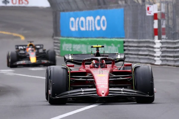 Monte Carlo Mônaco Maio 2022 Carlos Sainz Scuderia Ferrari Durante — Fotografia de Stock