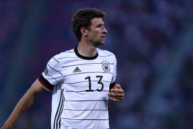 Bolonya, İtalya. 4 Temmuz 2022. Almanya ile İtalya arasında oynanan Uefa Milletler Ligi C Grubu karşılaşmasında Almanya 'dan Thomas Muller.
