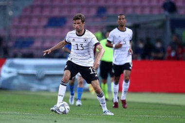 Bolonya, İtalya. 4 Temmuz 2022. Almanya ile İtalya arasında oynanan Uefa Milletler Ligi C Grubu karşılaşmasında Almanya 'dan Thomas Muller.