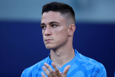 Bolonya, İtalya. 4 Temmuz 2022. İtalya ile Almanya arasında oynanan Uefa Milletler Ligi C Grubu karşılaşmasında İtalyan Giacomo Raspadori.