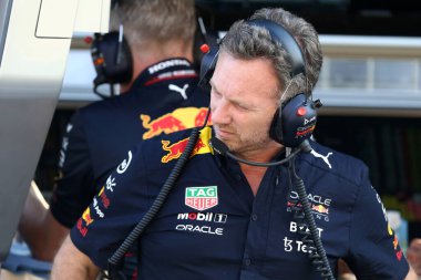 Christian Horner of Red Bull Racing  during the F1 Grand Prix of Hungary at Hungaroring on July 29-31, 2022 Mogyorod, Hungary.