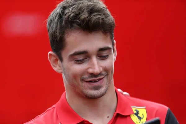 Charles Leclerc Scuderia Ferrari Grand Prix Hungary Hungaroring July 2022 — Stock fotografie