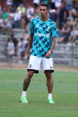 Angel Di Maria of Juventus Fc during the friendly match beetween Juventus and Juventus U23 at Stadio Comunale on August 4, 2022 in Villar Perosa, Italy .