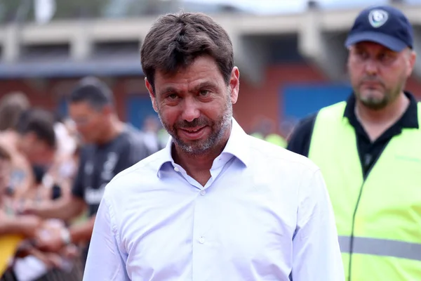 Andrea Agnelli of Juventus Fc during the friendly match beetween Juventus and Juventus U23 at Stadio Comunale on August 4, 2022 in Villar Perosa, Italy .