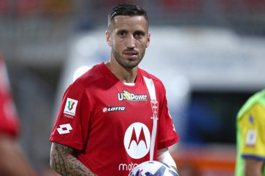 Patrick Ciurria of Ac Monza during the Coppa Italia match beetween Ac Monza and Frosinone Calcio at U-Power Stadium on August 7, 2022 in Monza, Italy .