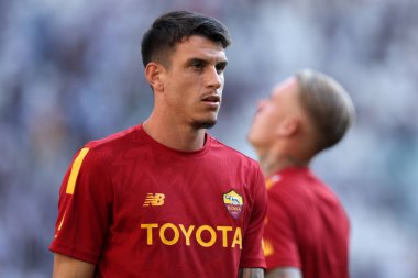 Roger Ibanez of As Roma  during the Serie A match between Juventus Fc and As Roma. clipart