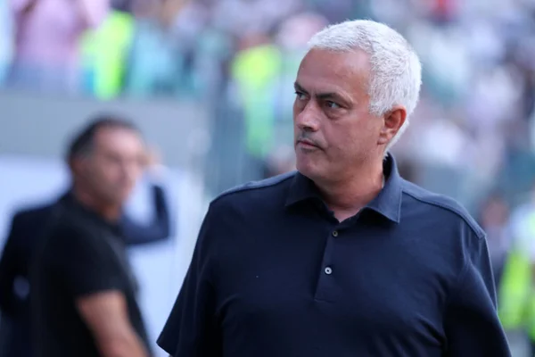 Jose Mourinho Head Coach Roma Serie Match Juventus Roma — 图库照片