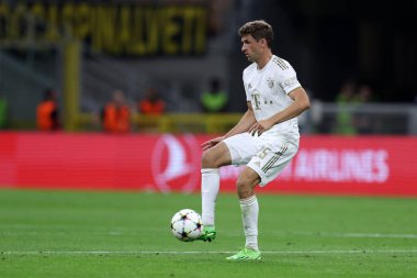 FC Bayern Münih takımından Thomas Muller 7 Eylül 2022 'de Milano İtalya' da oynanan Uefa Şampiyonlar Ligi C Grubu karşılaşmasında Fc Internazionale ile FC Bayern Münih Stadyumu 'nda karşılaştı. .