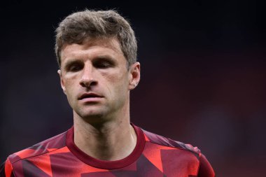 FC Bayern Münih takımından Thomas Muller 7 Eylül 2022 'de Milano İtalya' da oynanan Uefa Şampiyonlar Ligi C Grubu karşılaşmasında Fc Internazionale ile FC Bayern Münih Stadyumu 'nda karşılaştı. .