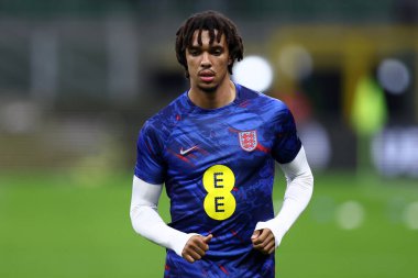 23 Eylül 2022 tarihinde İtalya 'nın Milano kentinde oynanan UEFA Uluslar Ligi A Grubu 3-Grubu karşılaşmasında İngiltere' den Trent Alexander-Arnold.