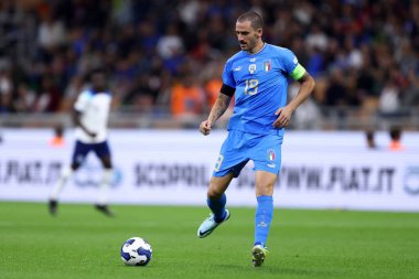 İtalyan Leonardo Bonucci, UEFA Lig Ligi A Grubu İtalya ile İngiltere arasında 23 Eylül 2022 'de İtalya' nın Milano kentinde oynanan 3..