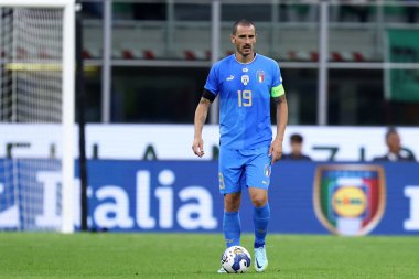 İtalyan Leonardo Bonucci, UEFA Lig Ligi A Grubu İtalya ile İngiltere arasında 23 Eylül 2022 'de İtalya' nın Milano kentinde oynanan 3..