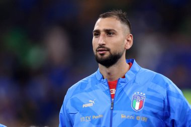 İtalya 'dan Gianluigi Donnarumma UEFA Milletler Ligi Ligi A Grubu, İtalya ile İngiltere arasında 23 Eylül 2022' de İtalya 'nın Milano kentinde oynanan 3..