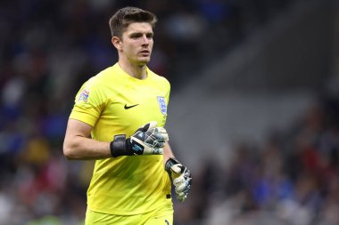 23 Eylül 2022 tarihinde İtalya 'nın Milano kentinde oynanan ve İngiltere ile İtalya arasında oynanan UEFA Uluslar Ligi A Grubu 3 karşılaşmasında İngiltere' den Nick Pope.