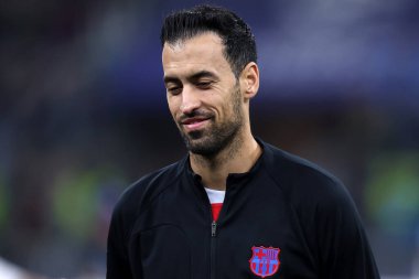 Fc Barcelona takımından Sergio Busquets, 4 Ekim 2022 'de Milano İtalya' da oynanan Uefa Şampiyonlar Ligi C Grubu karşılaşmasında Fc Internazionale ve Fc Barcelona arasında oynandı. .