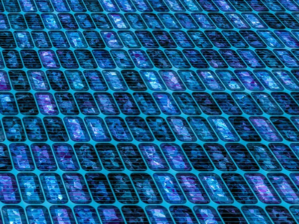 Blauwe Zonnecellen Schuine Textuur — Stockfoto