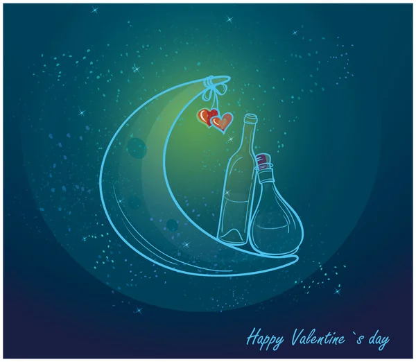 Carte romantique de Saint-Valentin avec amour EPS10 — Image vectorielle