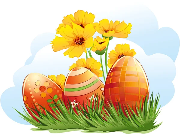 Easter-eggs — Stock Vector
