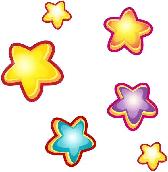 Tecknade stjärnor — Stock vektor