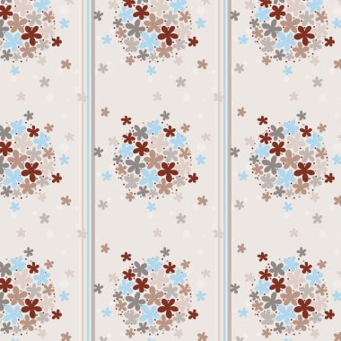 Texture flowered wallpaper and strip clipart