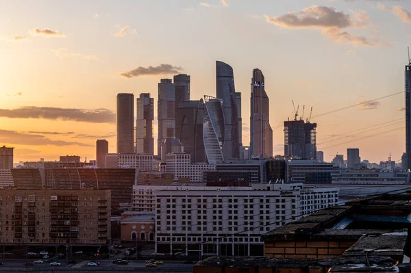 MOSCOW, RUSSIA-MARCH 29, 2021: Moskova Şehir Kompleksi