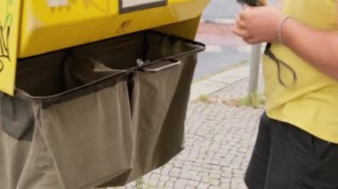 A young man opens the postal service with the key and takes all the letters received. High quality 4k footage