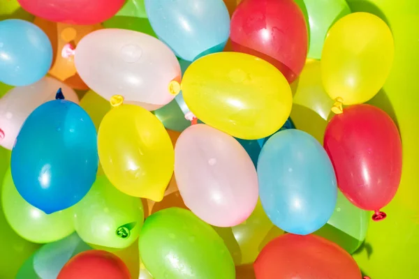 background multicolored balloon water bombs