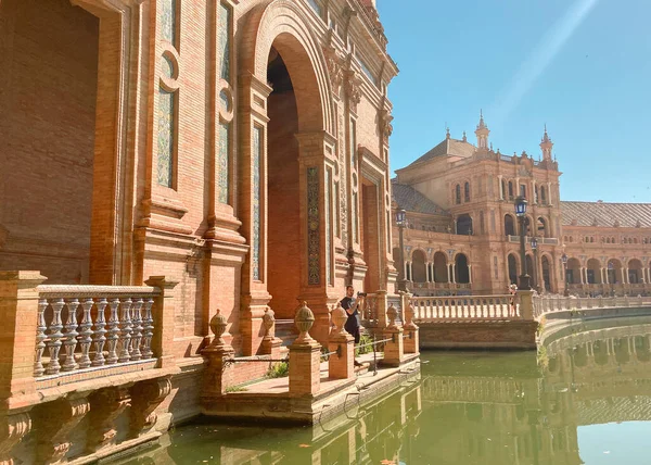 Sevilla Spanien 2021 Sevilla Plaza Espana Andalusien Spanien Ett Torg — Stockfoto