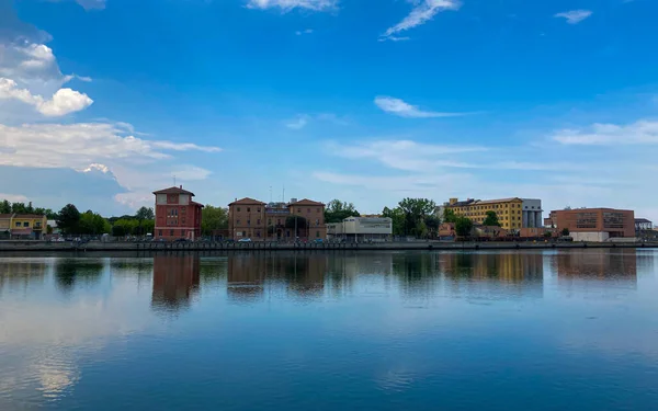 Bergamo Italy 2022 Panoramic Lake Iseo Fourth Largestlakeinlombardy Italy Fed — Stock Photo, Image