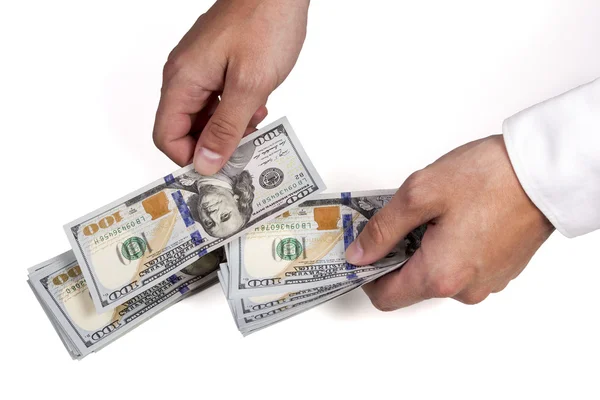 Businessman counting money — Stock Photo, Image