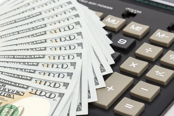 Money and calculator — Stock Photo, Image