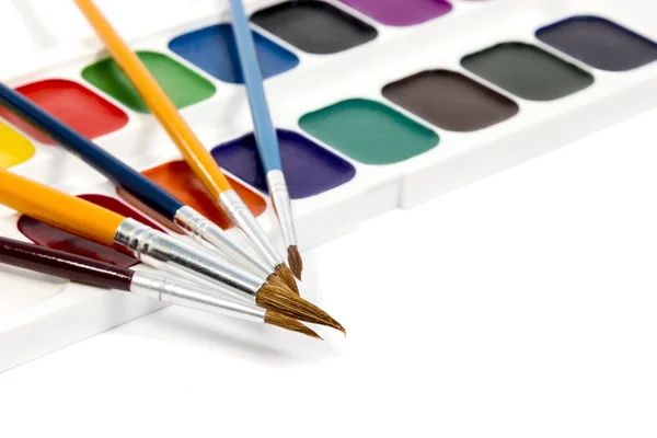 Watercolour box closeup — Stock Photo, Image