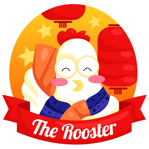 The Rooster Chinese Zodiac — Stock Vector