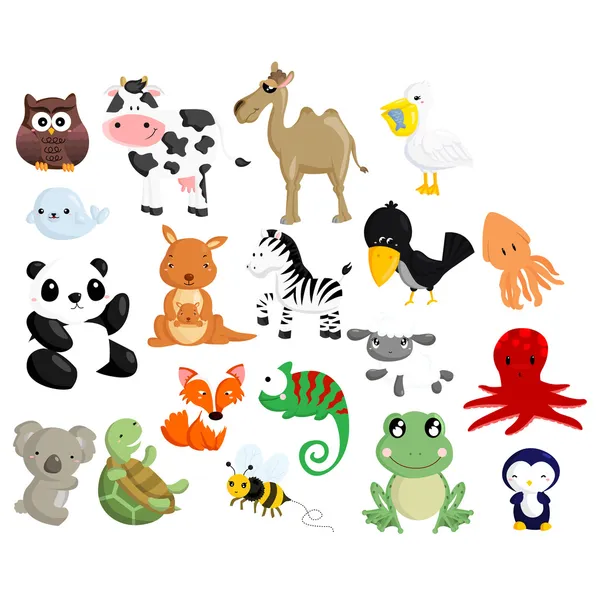 Set de vectores animales 2 — Vector de stock