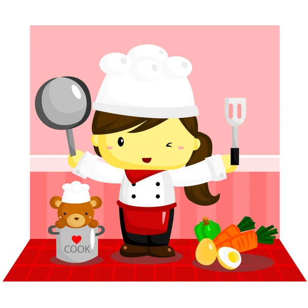 Cocinero — Vector de stock