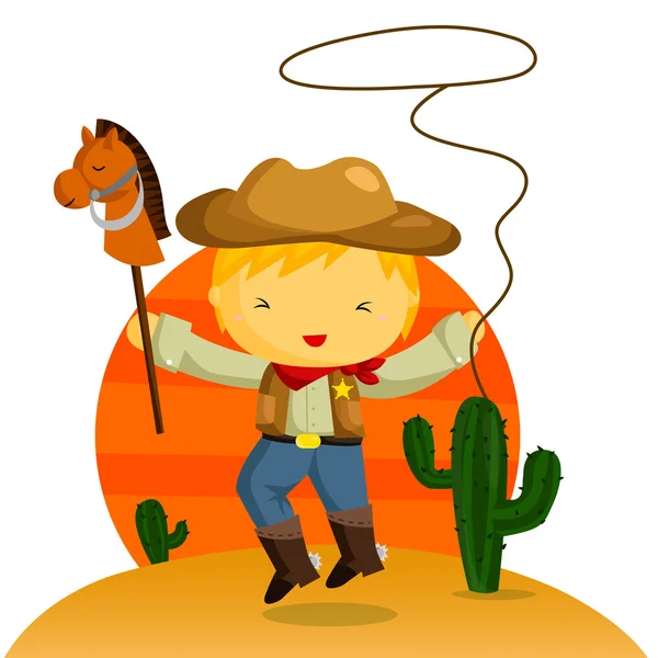 Cowboy — Stock Vector