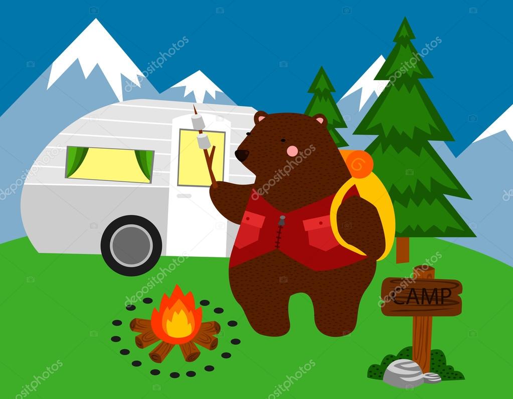 Free Free 344 Camping Svg Bear SVG PNG EPS DXF File