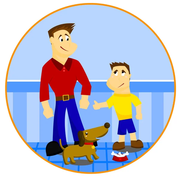 Father and Son — Stock Vector