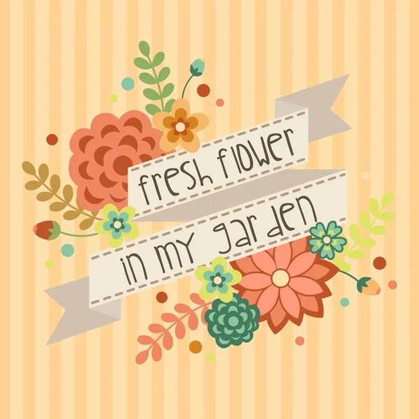 Bannière de fleur 1 — Image vectorielle