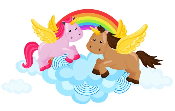 Rainbow Unicorn — Stock Vector