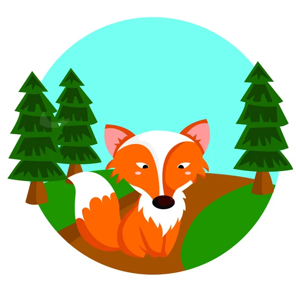Malá liška — Stockový vektor