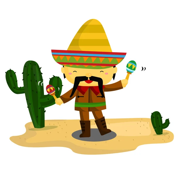Mexican Guy — Stock Vector