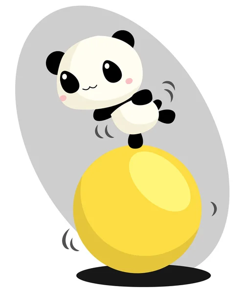 Panda e Bola —  Vetores de Stock