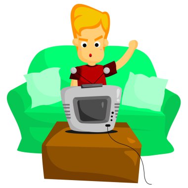 Televizyon seyrediyorum.