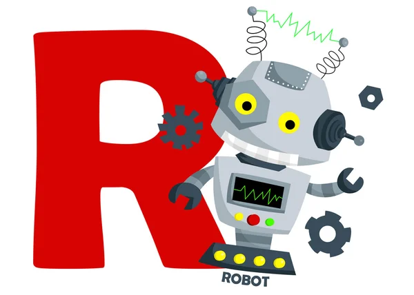 R a robot — Stock Vector