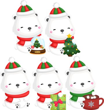 Kutup ayılarının birçok öğeyi kucaklayan bir vektörü