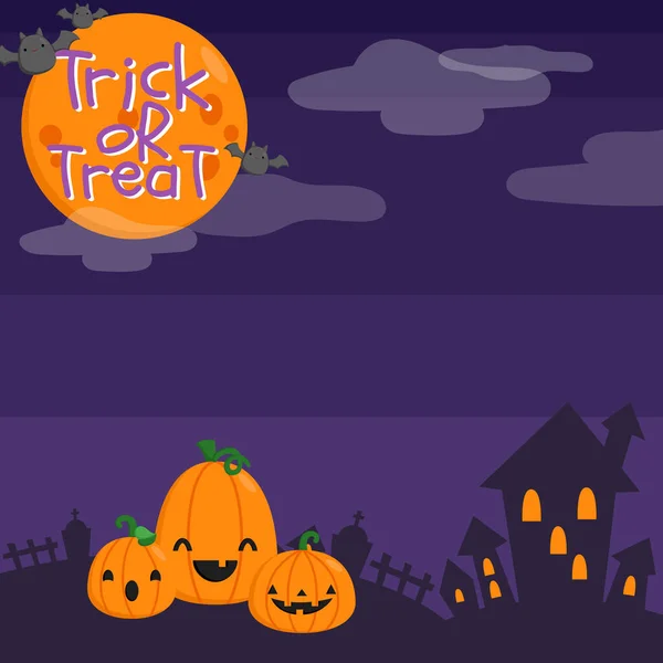 Vetor Fundo Halloween Bonito Simples — Vetor de Stock