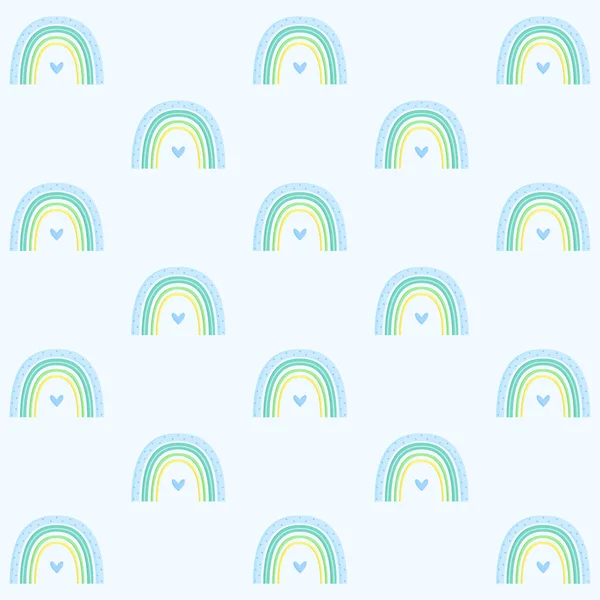 Şirin ve Basit Mavi Gökkuşağı Arkaplanı Vektörü