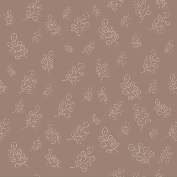 Leaf Pattern Brown Background Colour — стоковый вектор